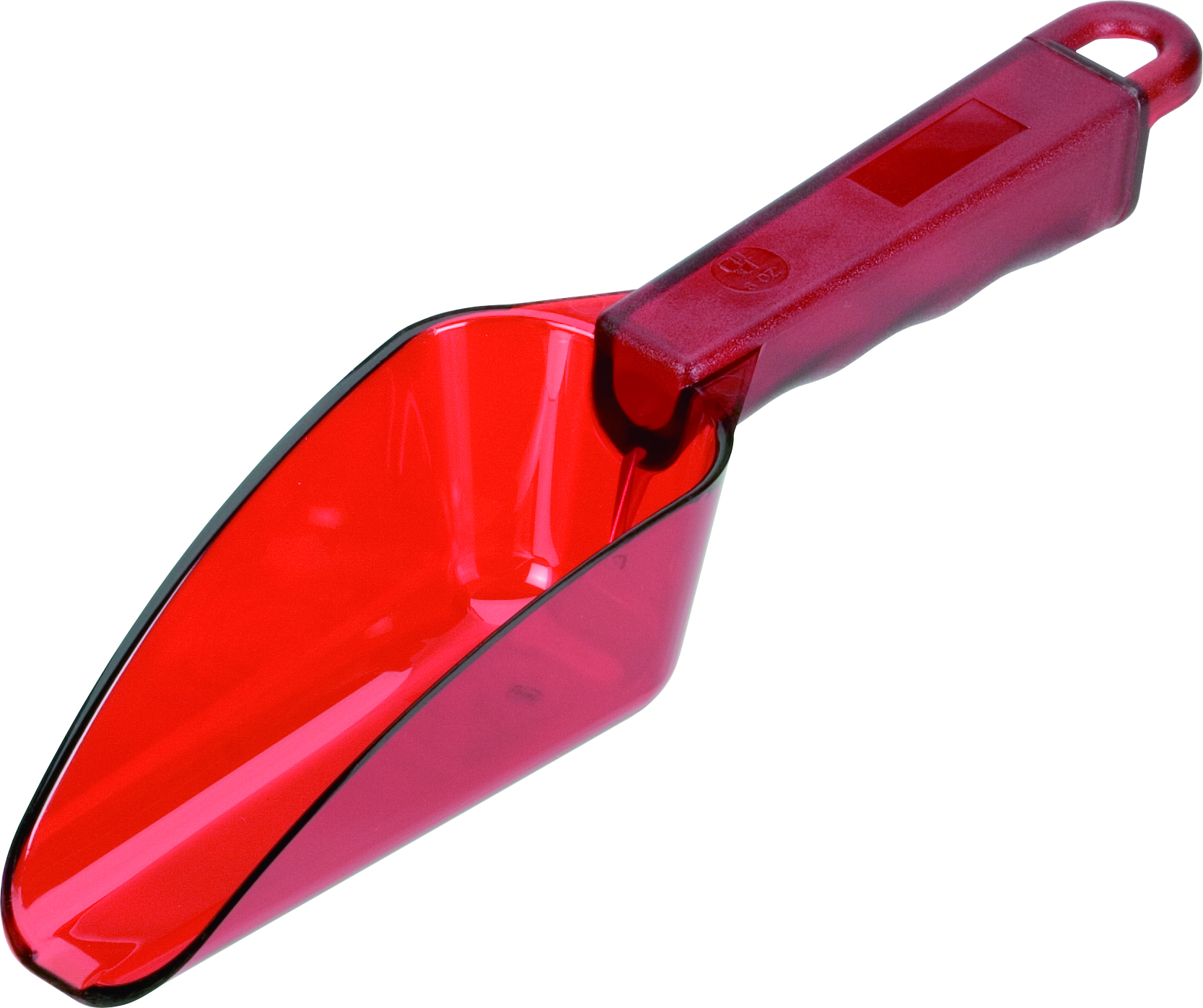 Ice scoop, polycarbonate transparent red - 0,18l