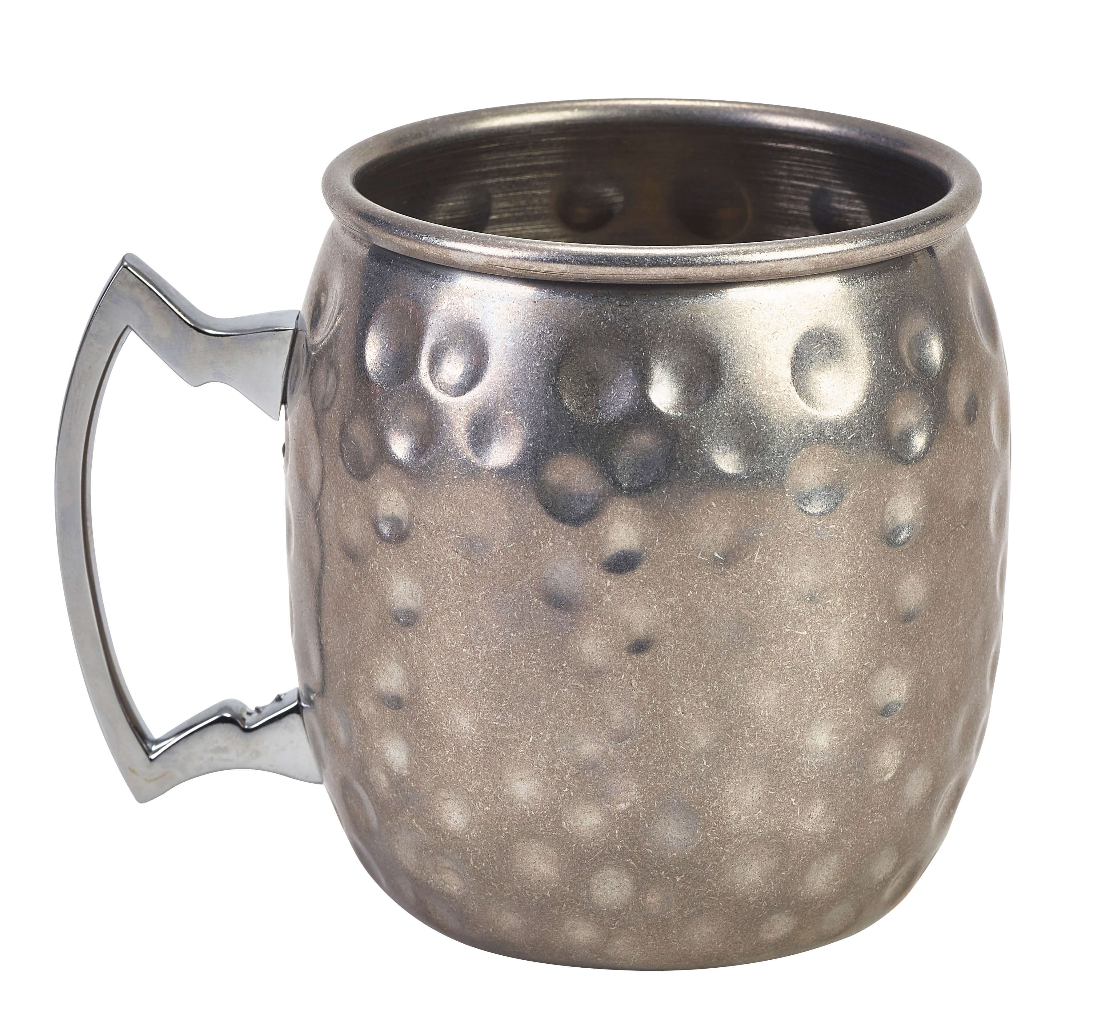 Moscow Mule mug, vintage stainless steel, hammered - 400ml