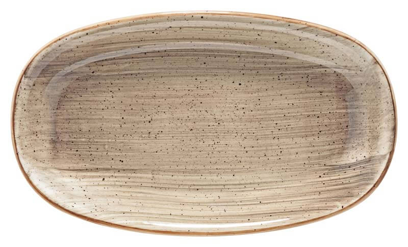 Bonna Aura Terrain Gourmet Oval plate 24x14cm beige - 12 pcs.