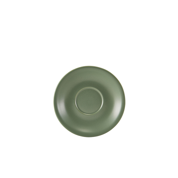 Porcelain saucer matte sage green – 13,5 cm (6 pcs.)