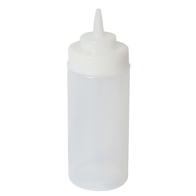 Squeeze Bottle Wide Neck, Polyethylene Clear - 470ml (6 pcs.)