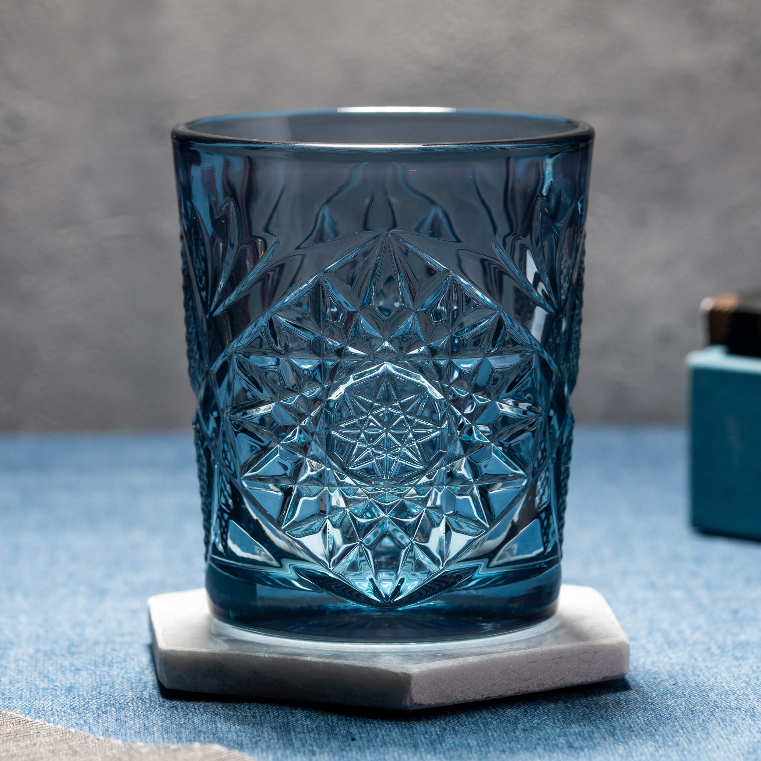 D.O.F. Tumbler Hobstar blue, Libbey - 355ml (1 pc.) D.O.F. Tumbler Hobstar blue, Libbey - 355ml (1 pc.)