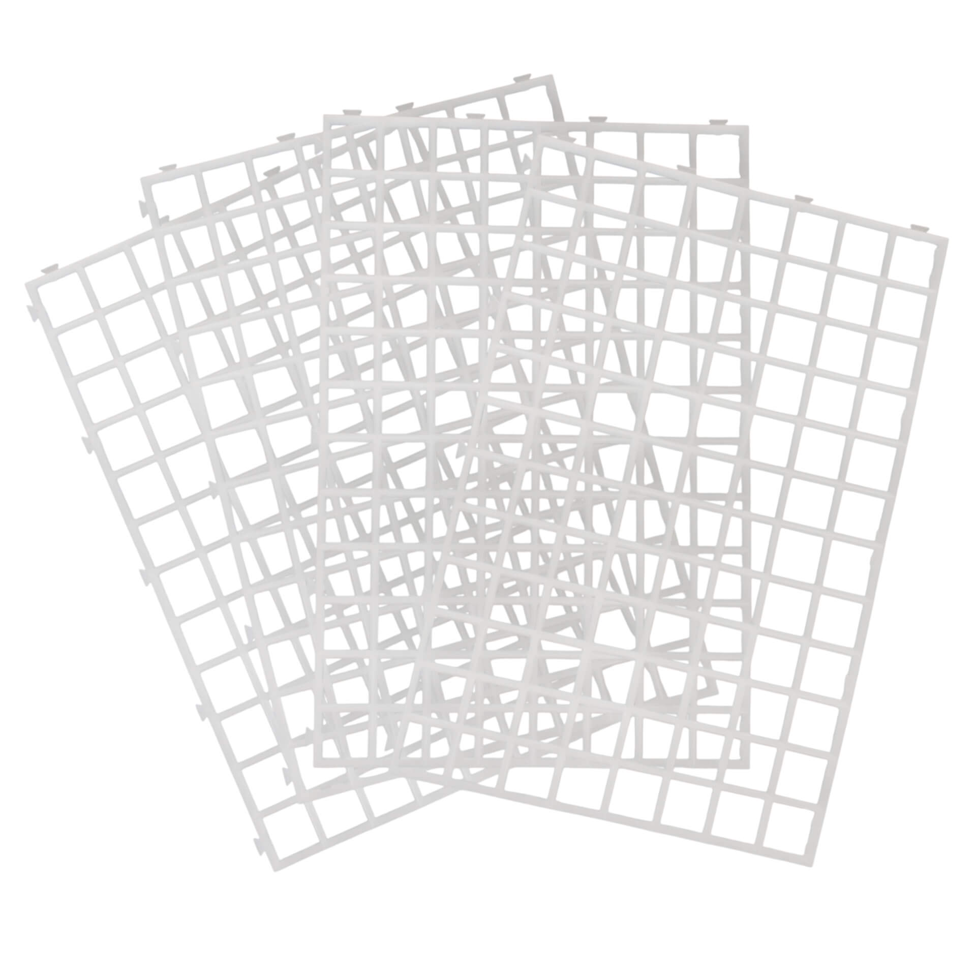 Drip-off grid snap-together, white - 4 pcs.