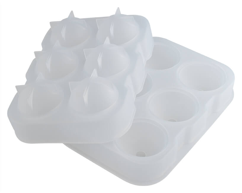 Ice cube mold, silicone - 6 balls (4,5cm)