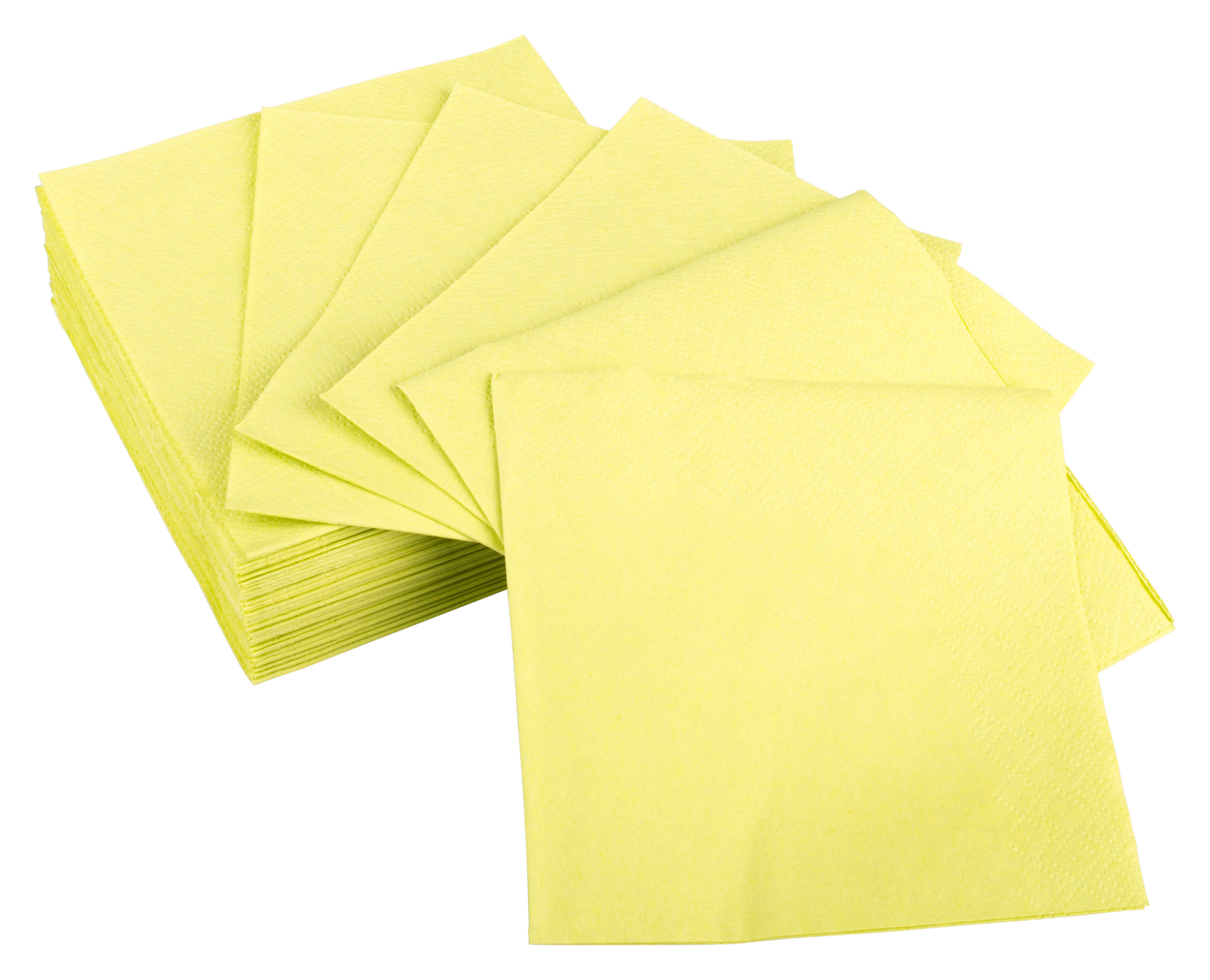 Cocktail napkins, 24x24cm, 1/4 fold, 2-layers - kiwi (300 pcs.)