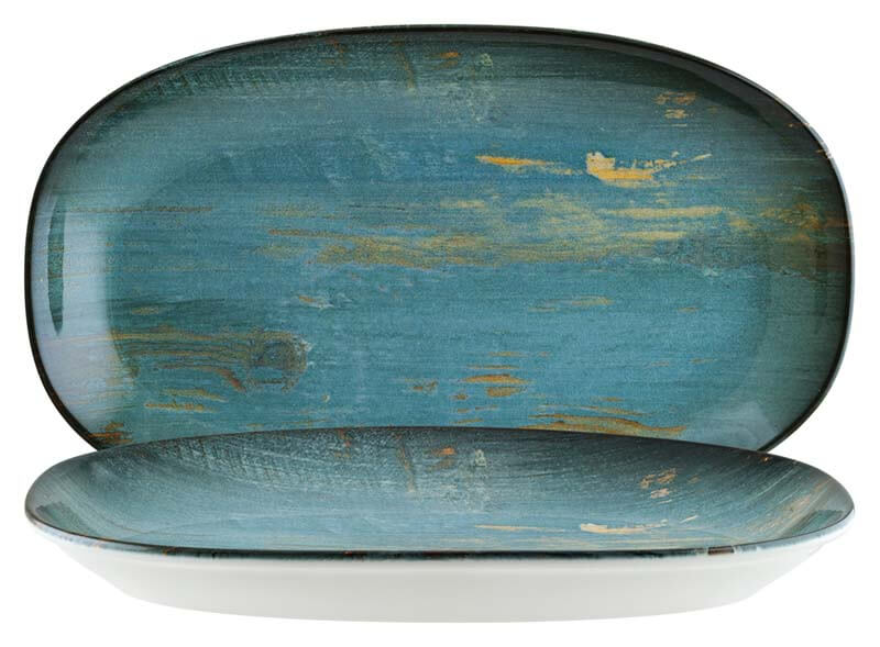 Bonna Madera Mint Gourmet Oval plate 24x14cm blue - 12 pcs. Bonna Madera Mint Gourmet Oval plate 24x14cm blue - 12 pcs.