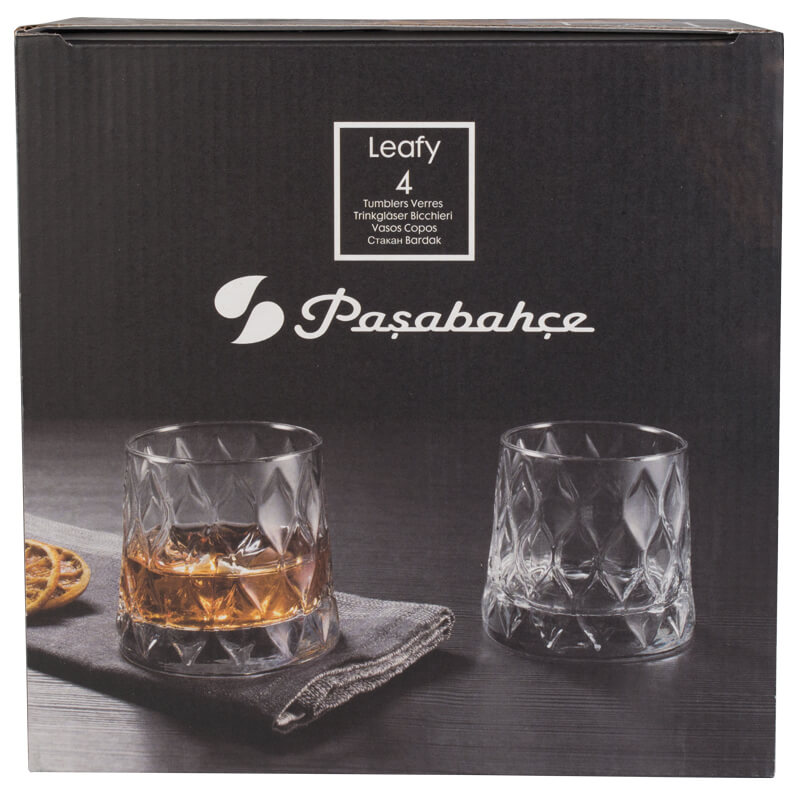 Whisky Tumbler Leafy, Pasabahce - 300ml (1 pc.)