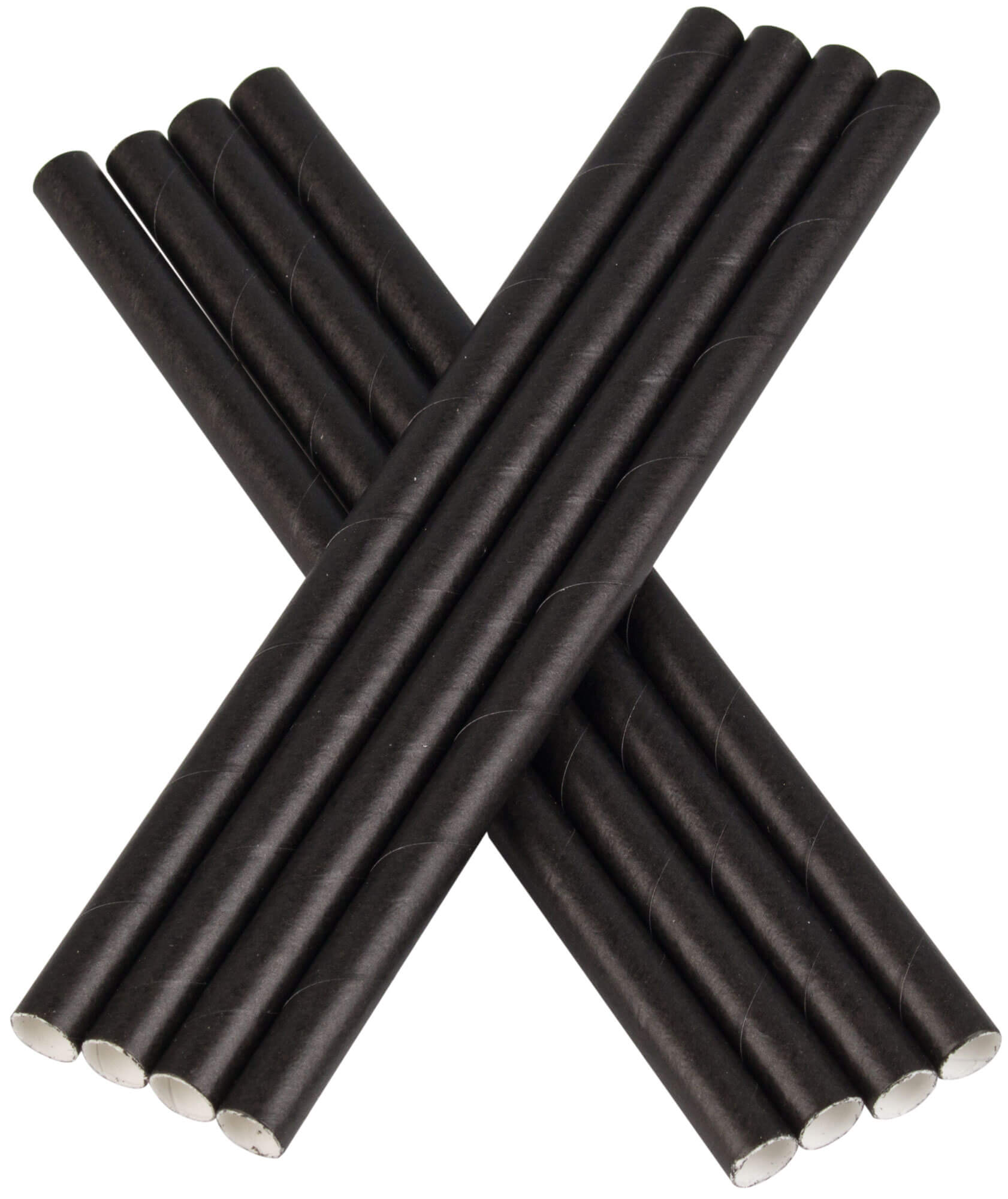 Drinking straws, paper (8x150mm), Prime Bar - black (100 pcs.)