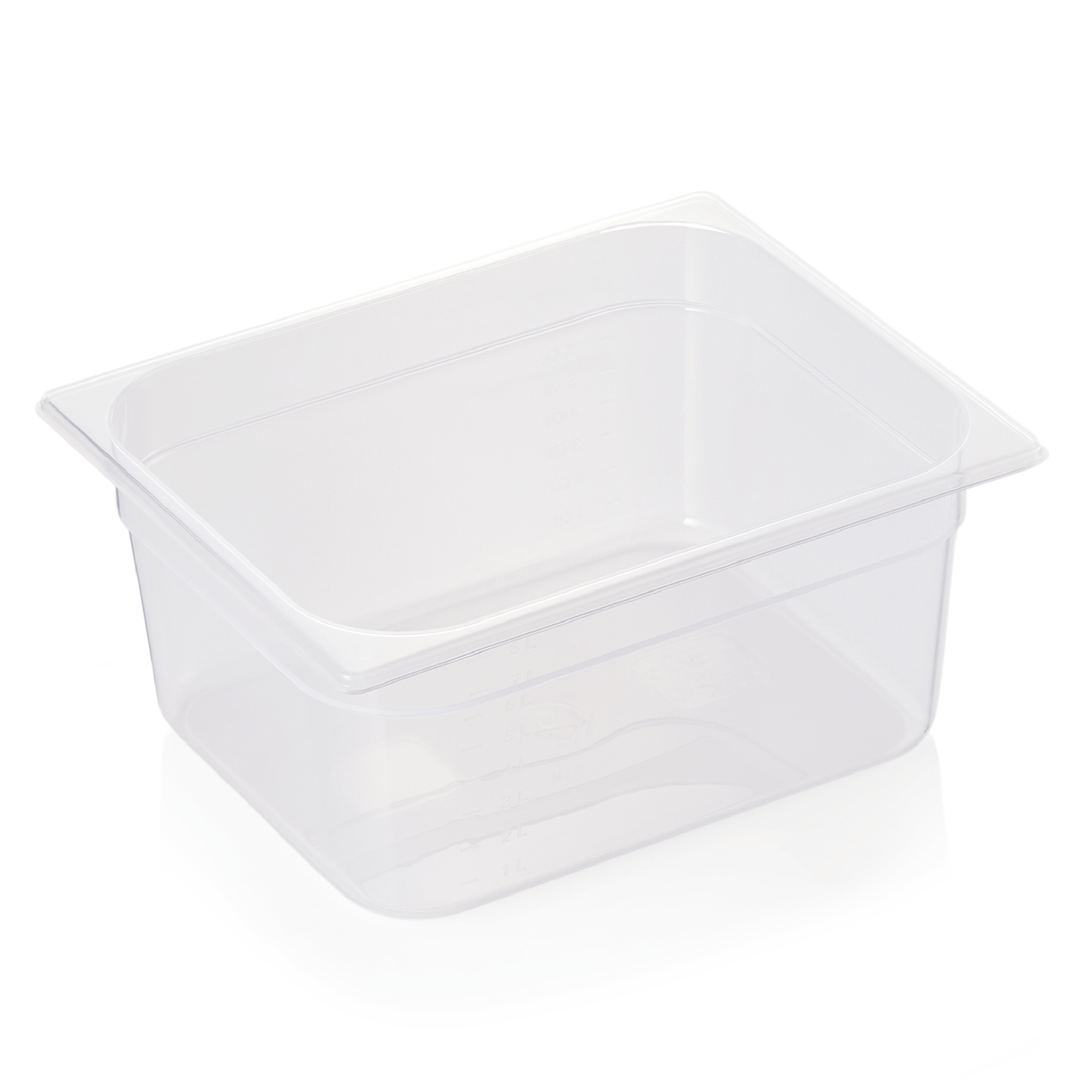 GN 1/2 container with scale, polypropylene - H 15cm (GN 84 series) GN 1/2 container with scale, polypropylene - H 15cm (GN 84 series)