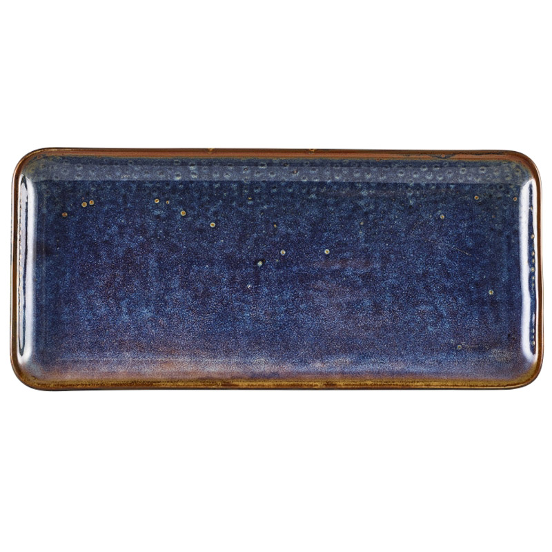 Narrow rectangular platter Terra Aqua Blue – 31 × 14 cm (6 pcs.)