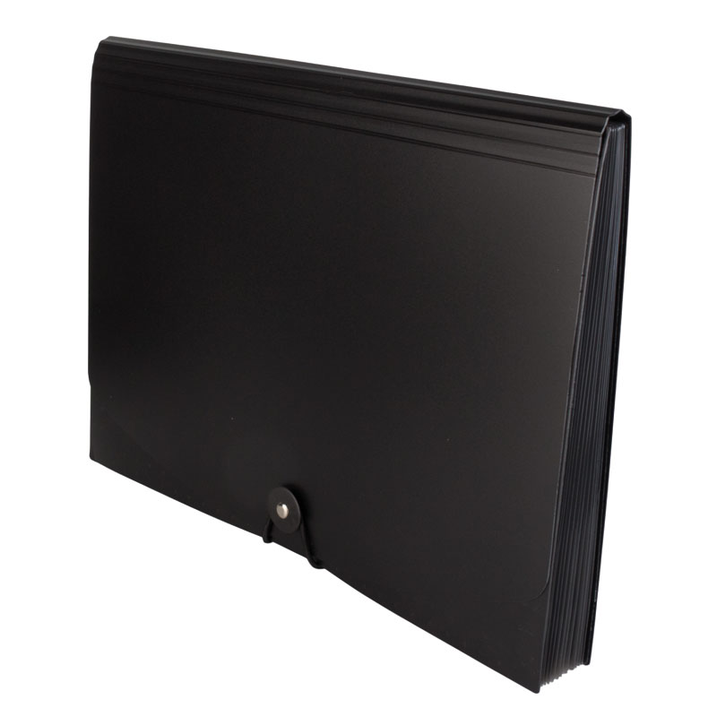 Expanding file folder, A4 letter size - black
