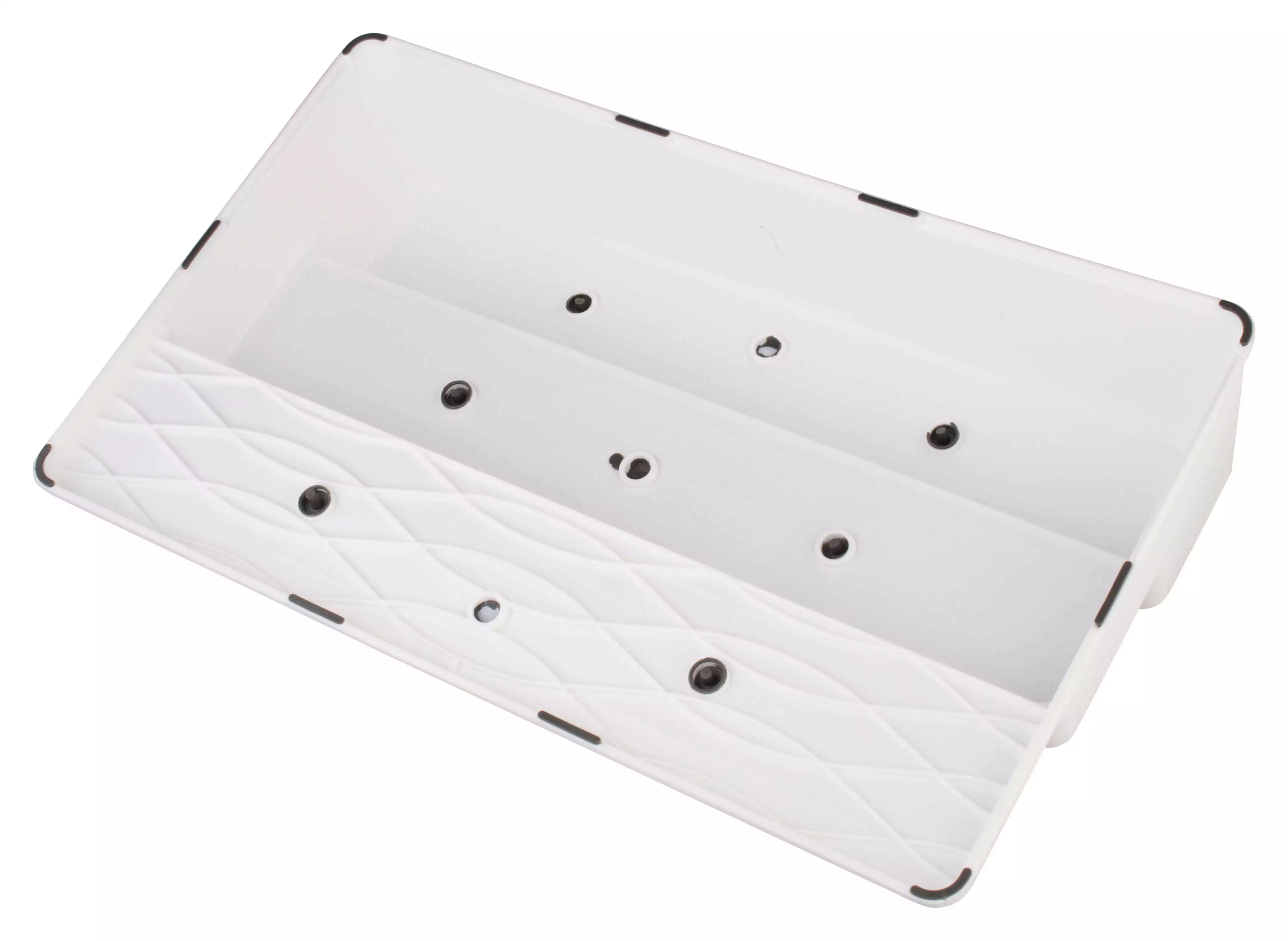 Cupboard shelf organizer, three tier - for small bottles (38x22,5x8,5cm) Cupboard shelf organizer, three tier - for small bottles (38x22,5x8,5cm)