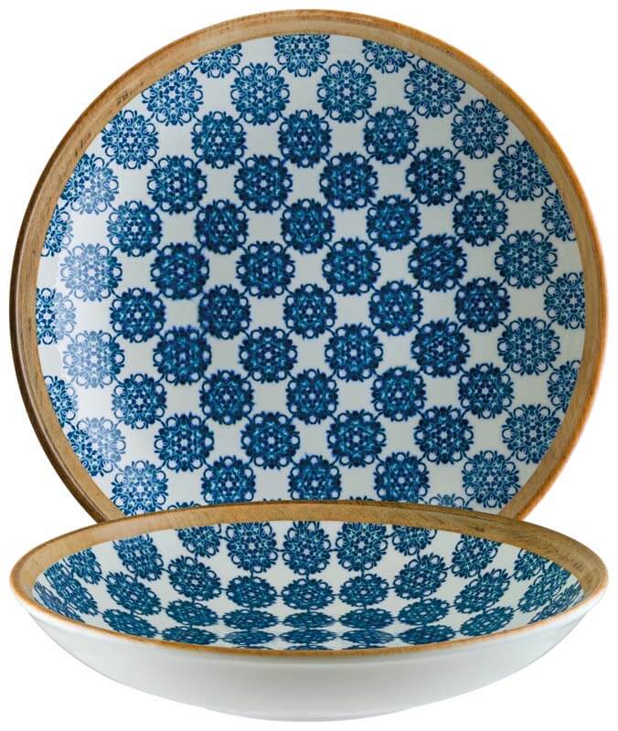 Bonna Lotus Bloom Deep plate 25cm blue - 6 pcs. Bonna Lotus Bloom Deep plate 25cm blue - 6 pcs.