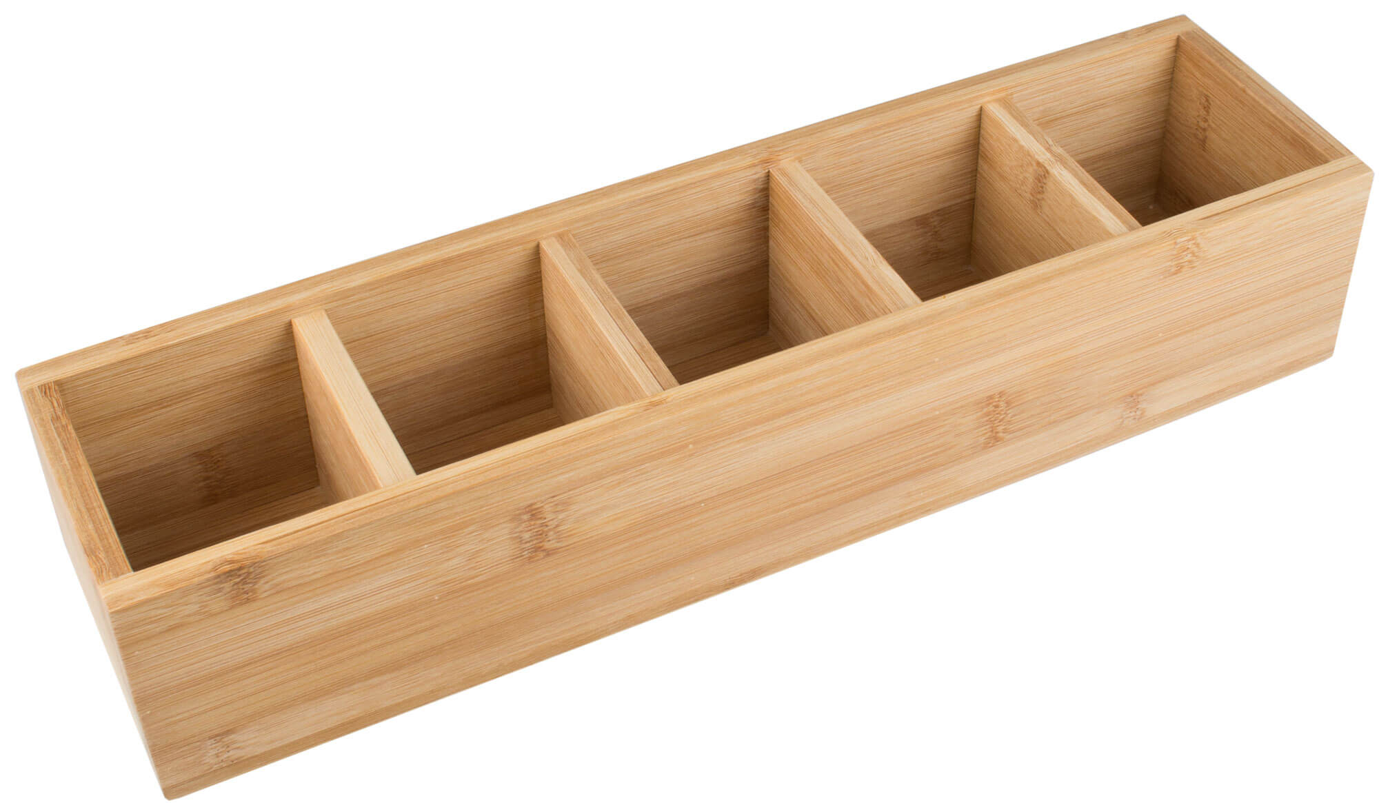 Bamboo box with compartments - 39x10x8cm