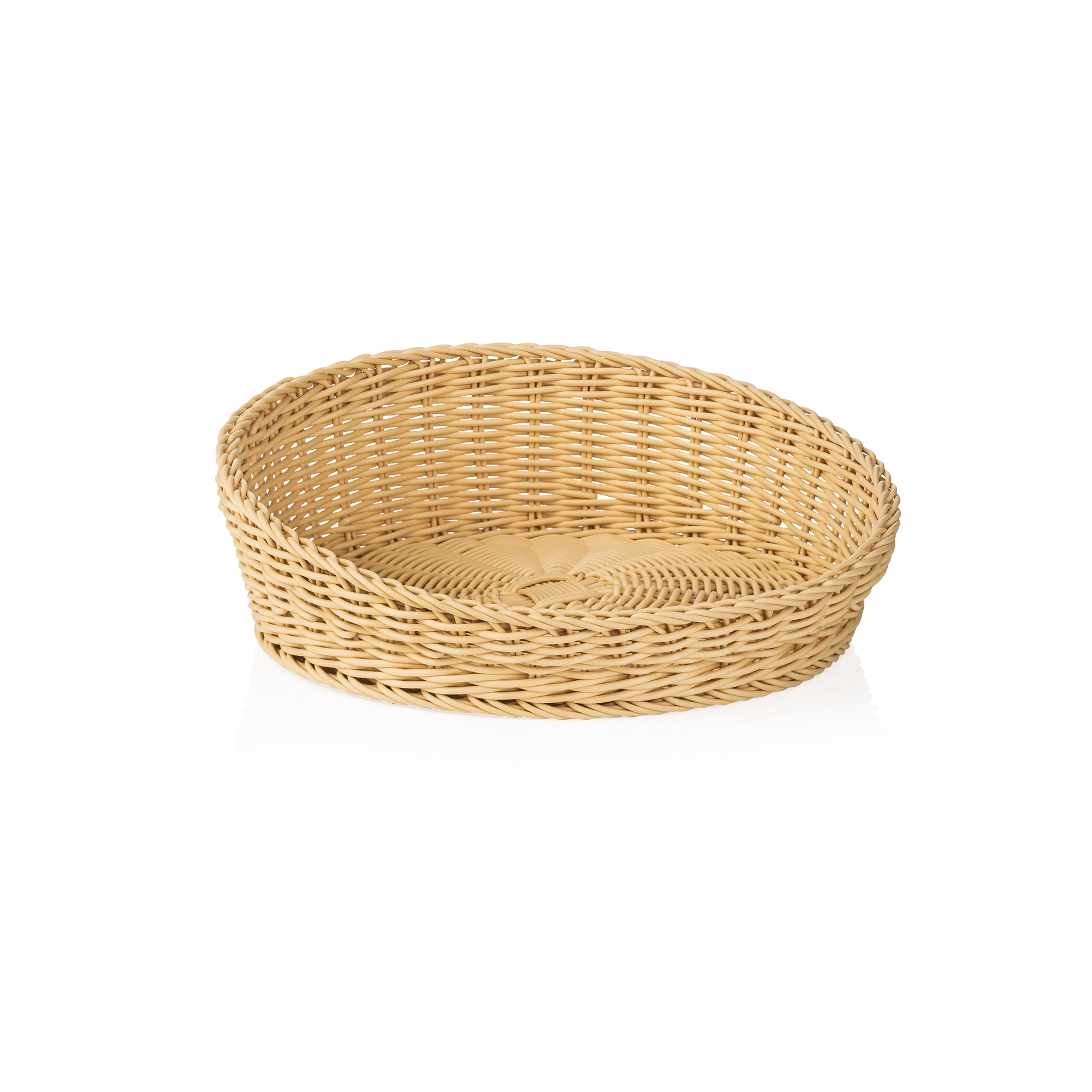 Basket polypropylene light beige - 37x31x12/6cm Basket polypropylene light beige - 37x31x12/6cm