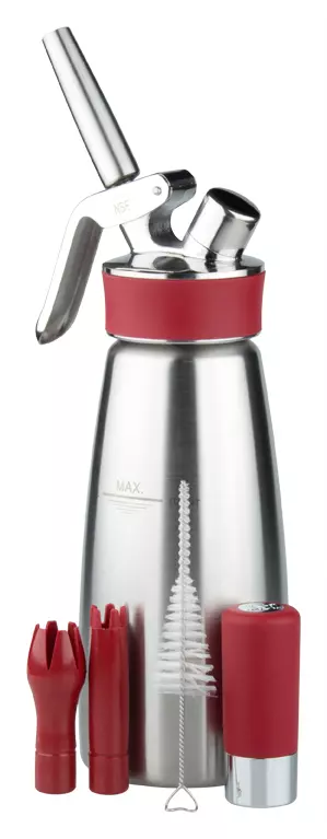 iSi cream siphon "Gourmet Whip PLUS", stainless steel - 0,5l iSi cream siphon "Gourmet Whip PLUS", stainless steel - 0,5l