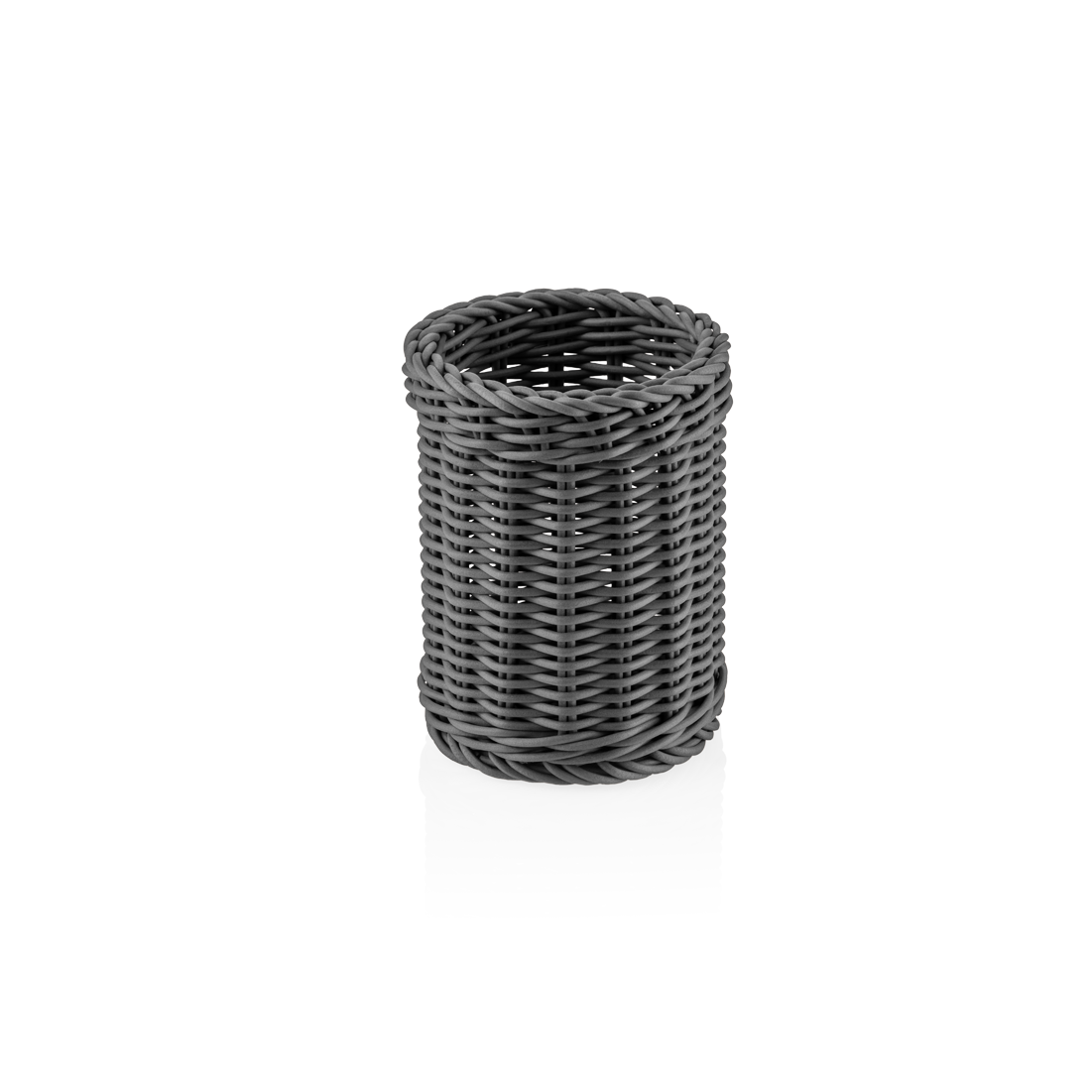 Cutlery basket, cylindrical, gray polypropylene - 12x15cm Cutlery basket, cylindrical, gray polypropylene - 12x15cm