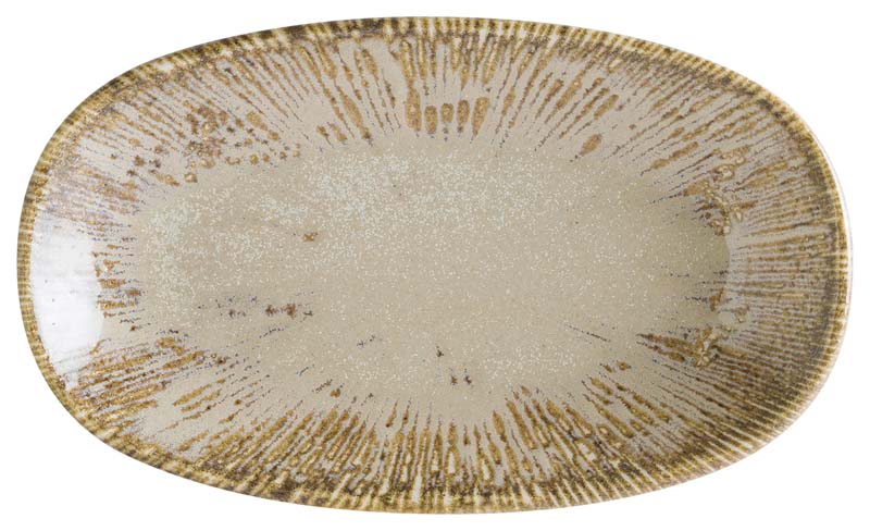 Bonna Snell Sand Gourmet Oval plate 19x11cm beige - 12 pcs. Bonna Snell Sand Gourmet Oval plate 19x11cm beige - 12 pcs.