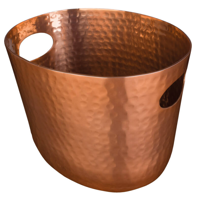 Wine cooler, aluminum copper-colored hammered - 25,5x19cm