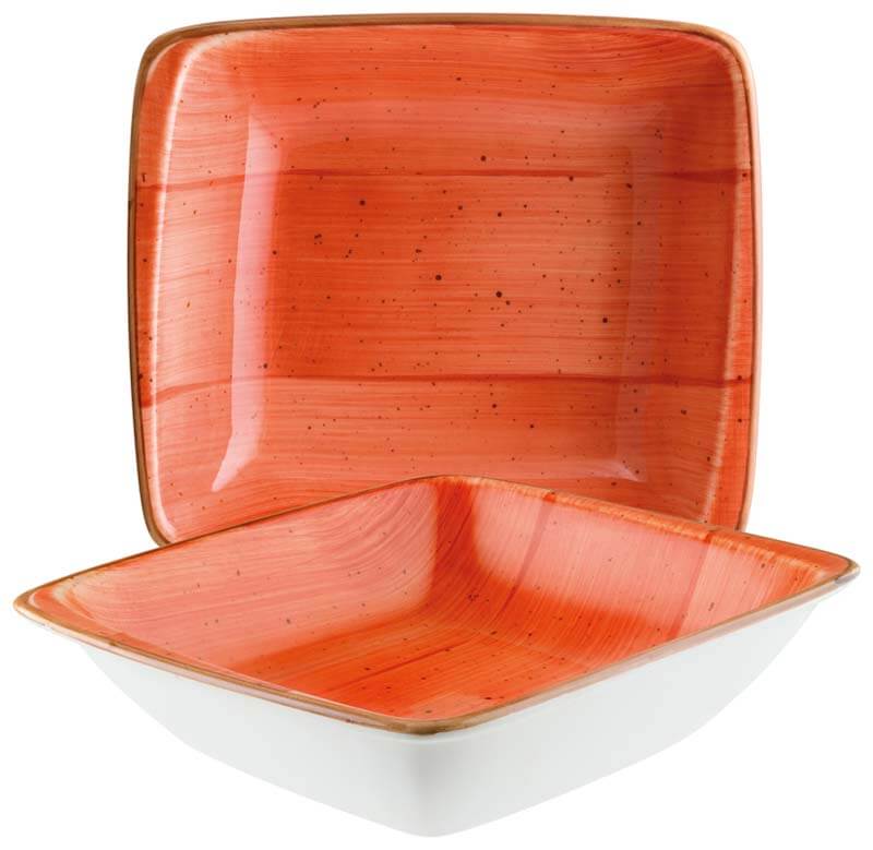 Bonna Aura Terracotta Moove Deep plate 19x17cm orange - 12 pcs. Bonna Aura Terracotta Moove Deep plate 19x17cm orange - 12 pcs.