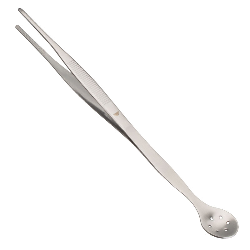 Tweezers with spoon, stainless steel, Ginza - 27cm