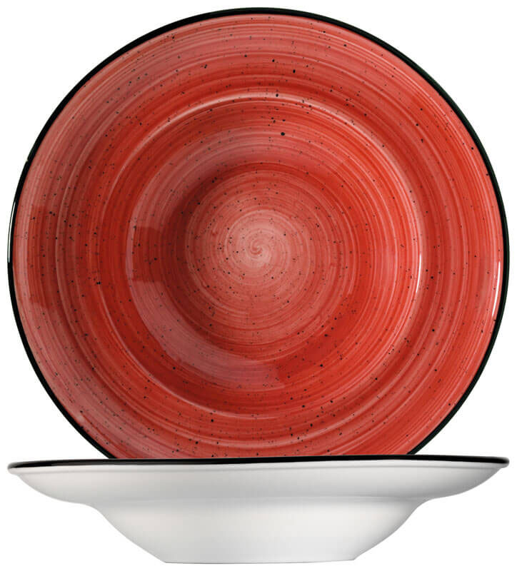 Bonna Aura Passion Gourmet Pasta plate 27cm red - 6 pcs. Bonna Aura Passion Gourmet Pasta plate 27cm red - 6 pcs.