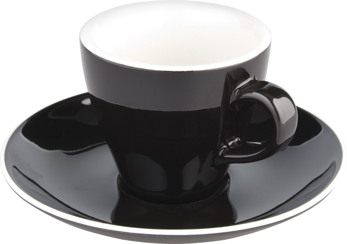 Espresso Cup Italia Black, black and white - 90ml (1 pc.)