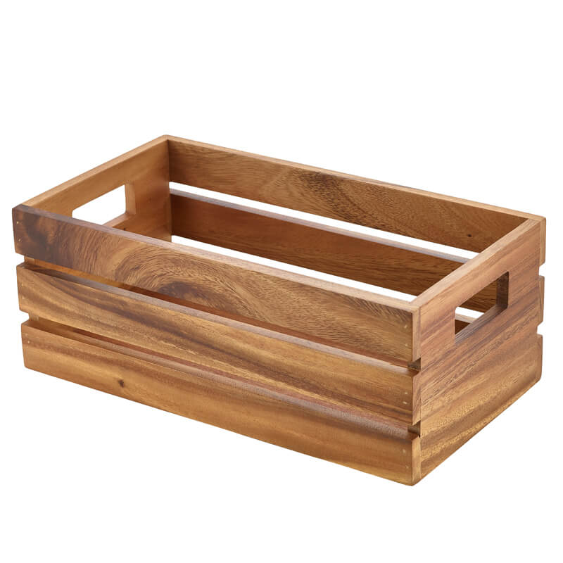 Acacia Wood Box / Buffet Riser - 32,5x18x12,3cm (GN 1/3)