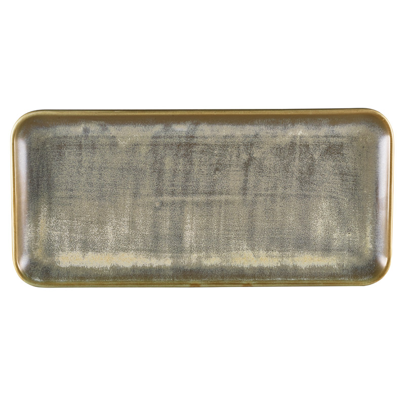 Narrow rectangular platter Terra Matt Grey – 36 × 16,5 cm (3 pcs.)