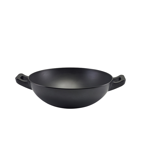 Bowl wok style, black melamine - 30cm