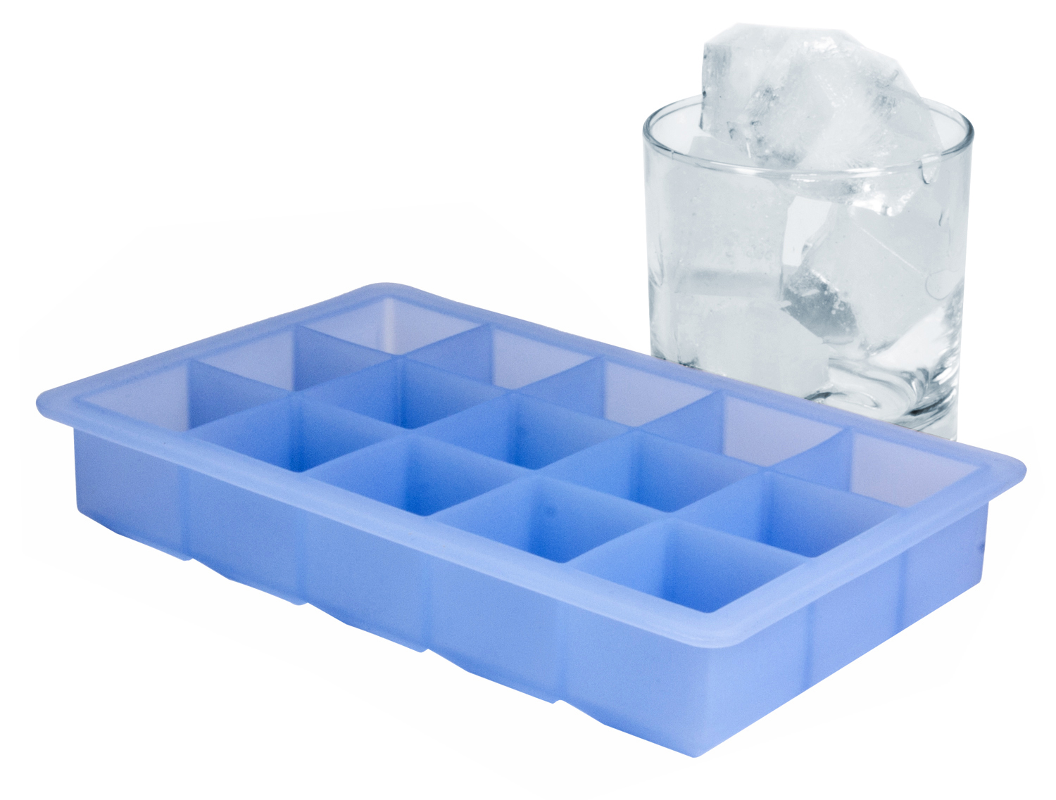 Ice tray, cubes - platinum-silicone (3,2cm)