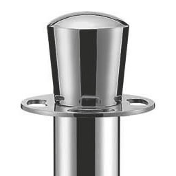 Queue-management post stainless steel cylinder