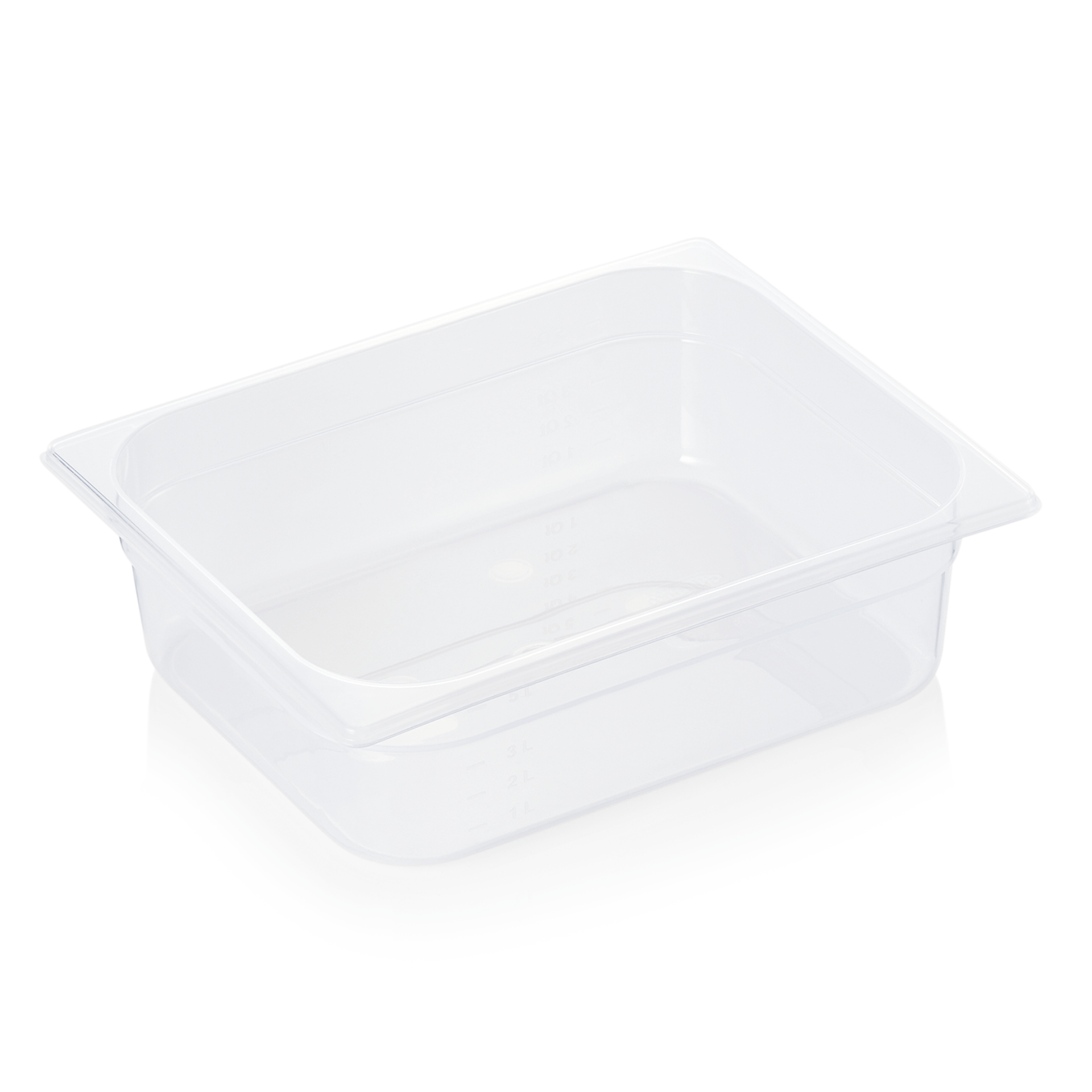 GN 1/2 container with scale, polypropylene - H 10cm (GN 84 series) GN 1/2 container with scale, polypropylene - H 10cm (GN 84 series)