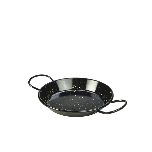 Mini paella pan, black enamel - 15cm (10 pcs.) Mini paella pan, black enamel - 15cm (10 pcs.)