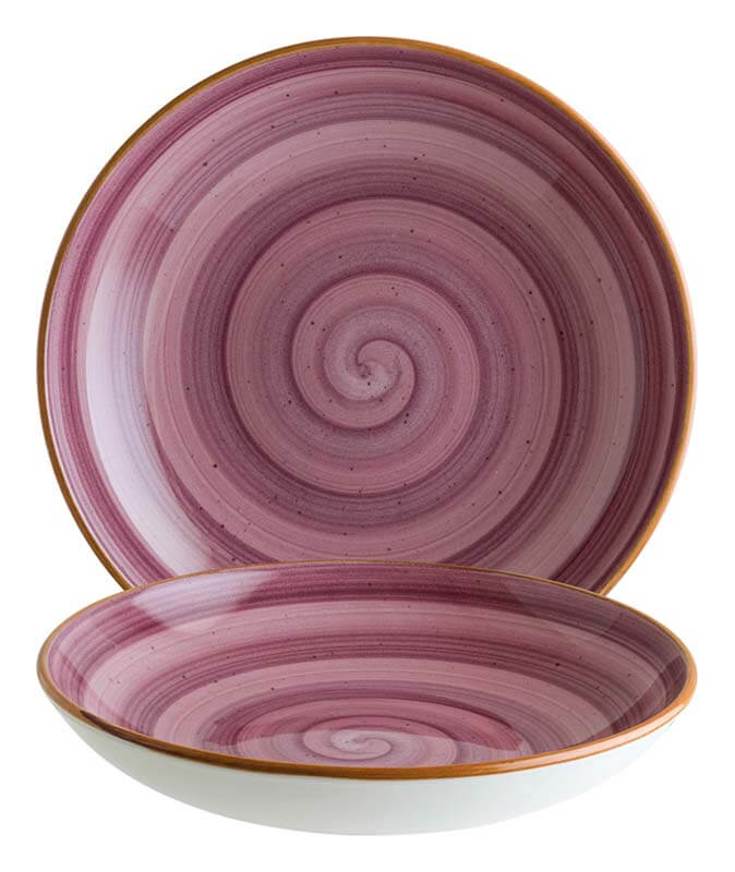 Bonna Aura Blackberry Bloom deep plate 23cm purple - 6 pcs. Bonna Aura Blackberry Bloom deep plate 23cm purple - 6 pcs.