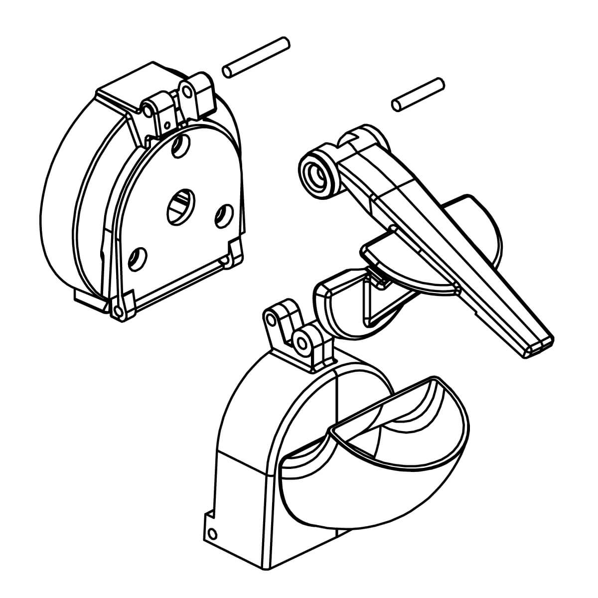 Complete grater housing without locking rod, before 2011 - Santos #9 (09101)