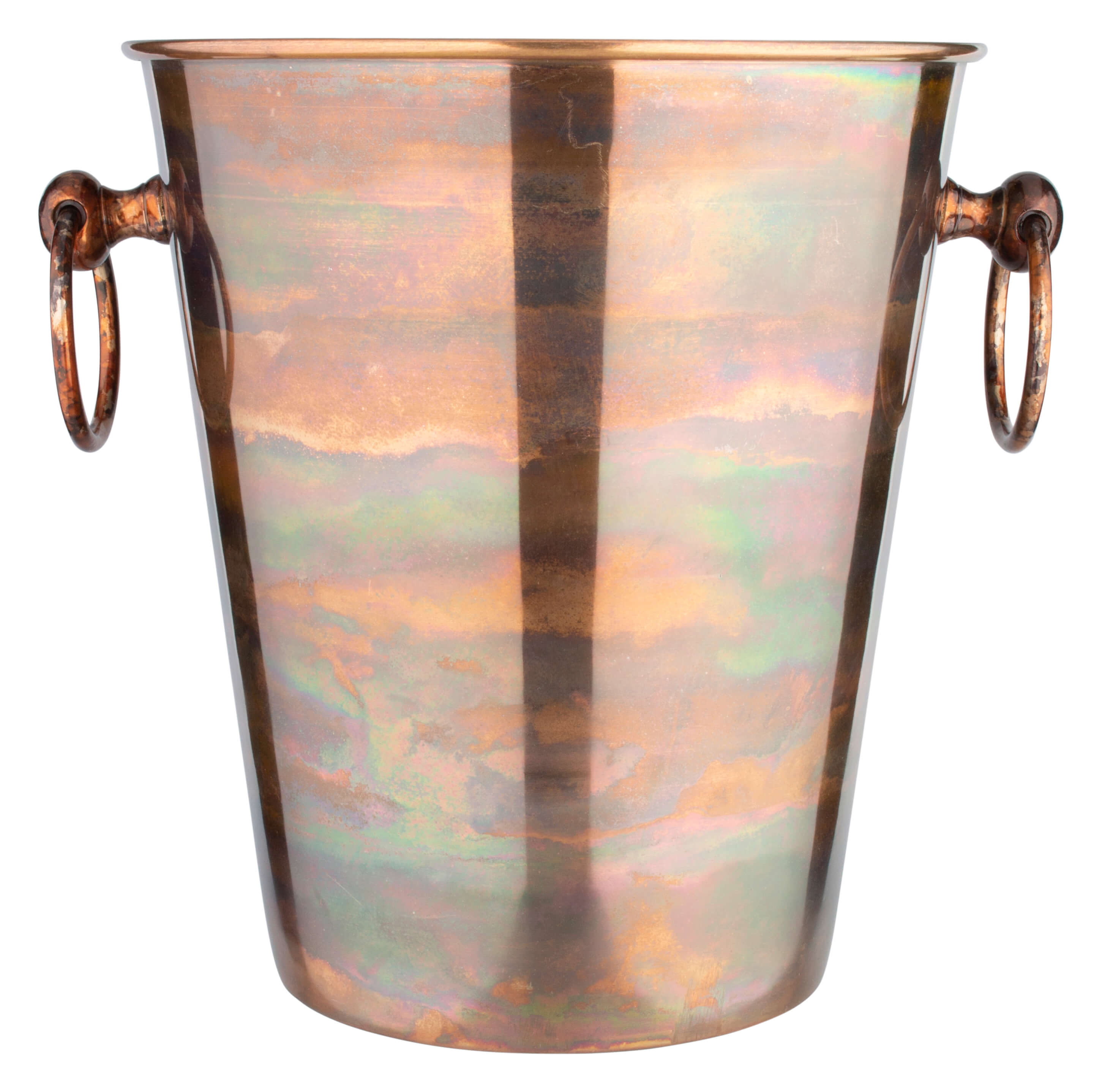 Champagne bucket, stainless steel, copper vintage look - 20cm