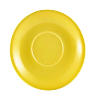 Saucer porcelain yellow – 16 cm (6 pcs.)