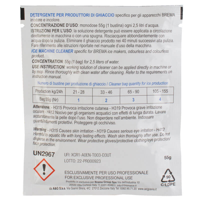 Brema Ice Machine Cleaner - 24x 55g Brema Ice Machine Cleaner - 24x 55g