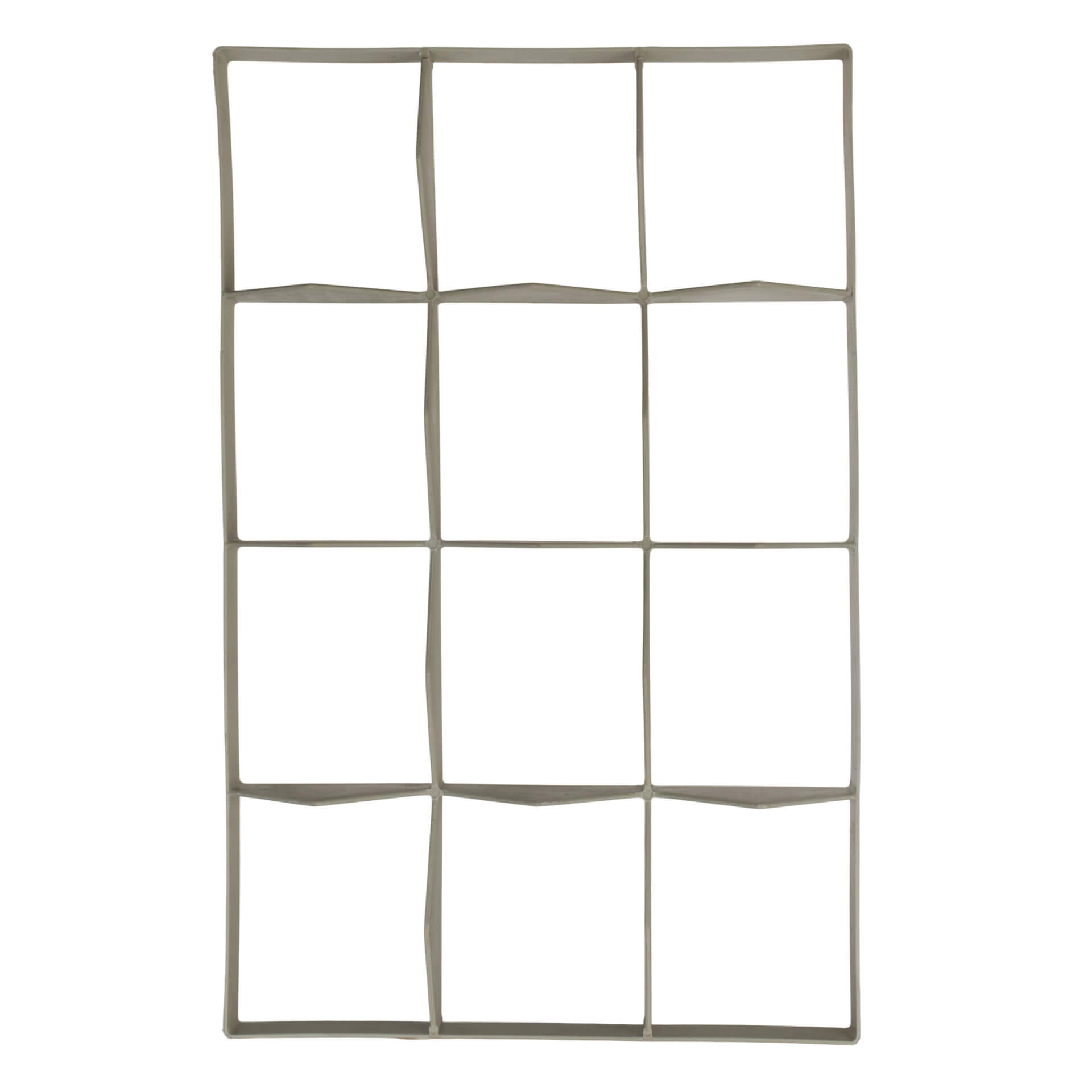 12-compartment insert (bottom) for glass transport crate, 137x117 mm, gray