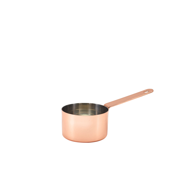 Mini saucepan, stainless steel copper-colored - 7,2 x 4,7 cm (6 pcs.)