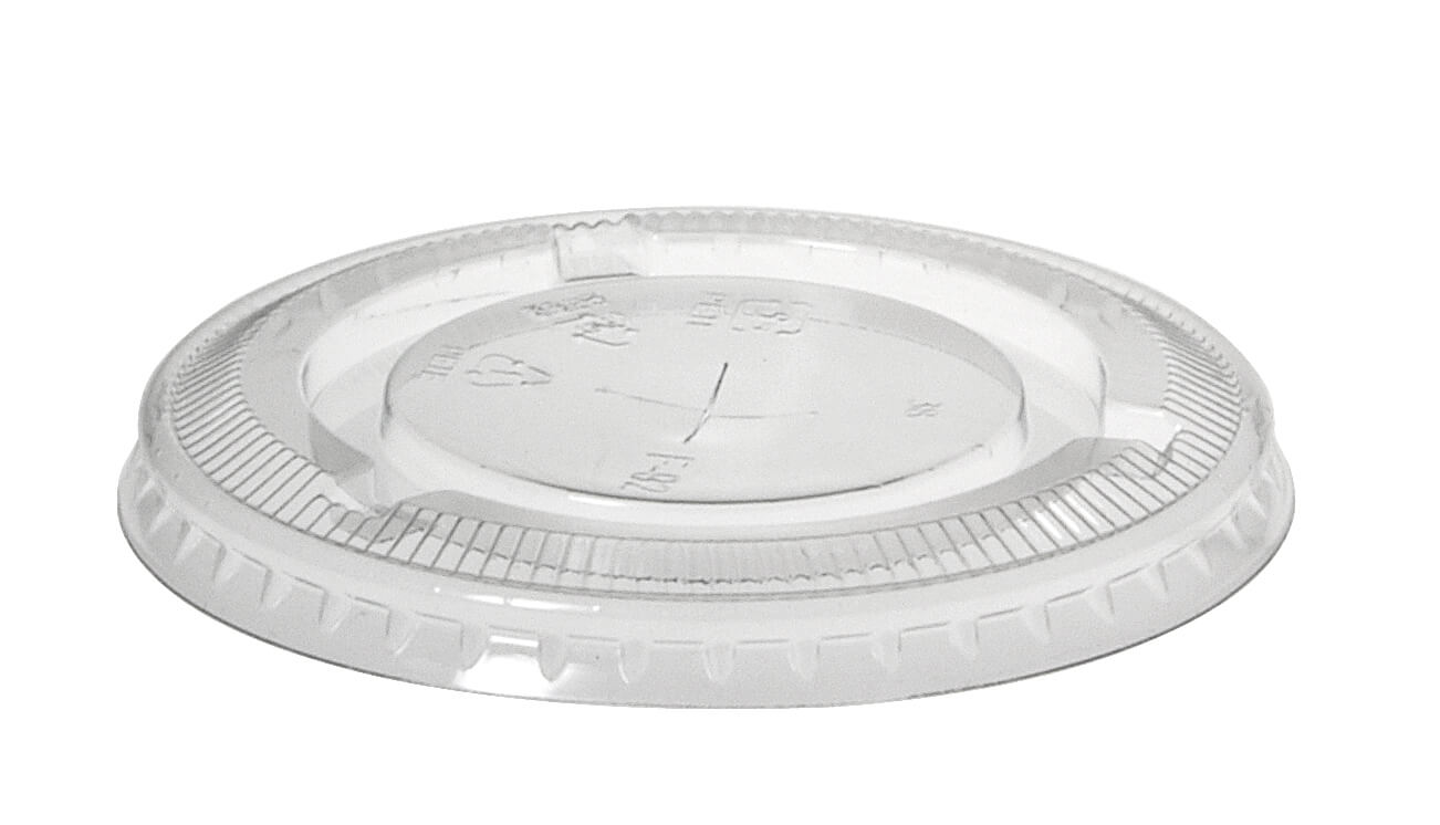 PET Clear Cup Flat lid - fits 300ml (50pcs.)