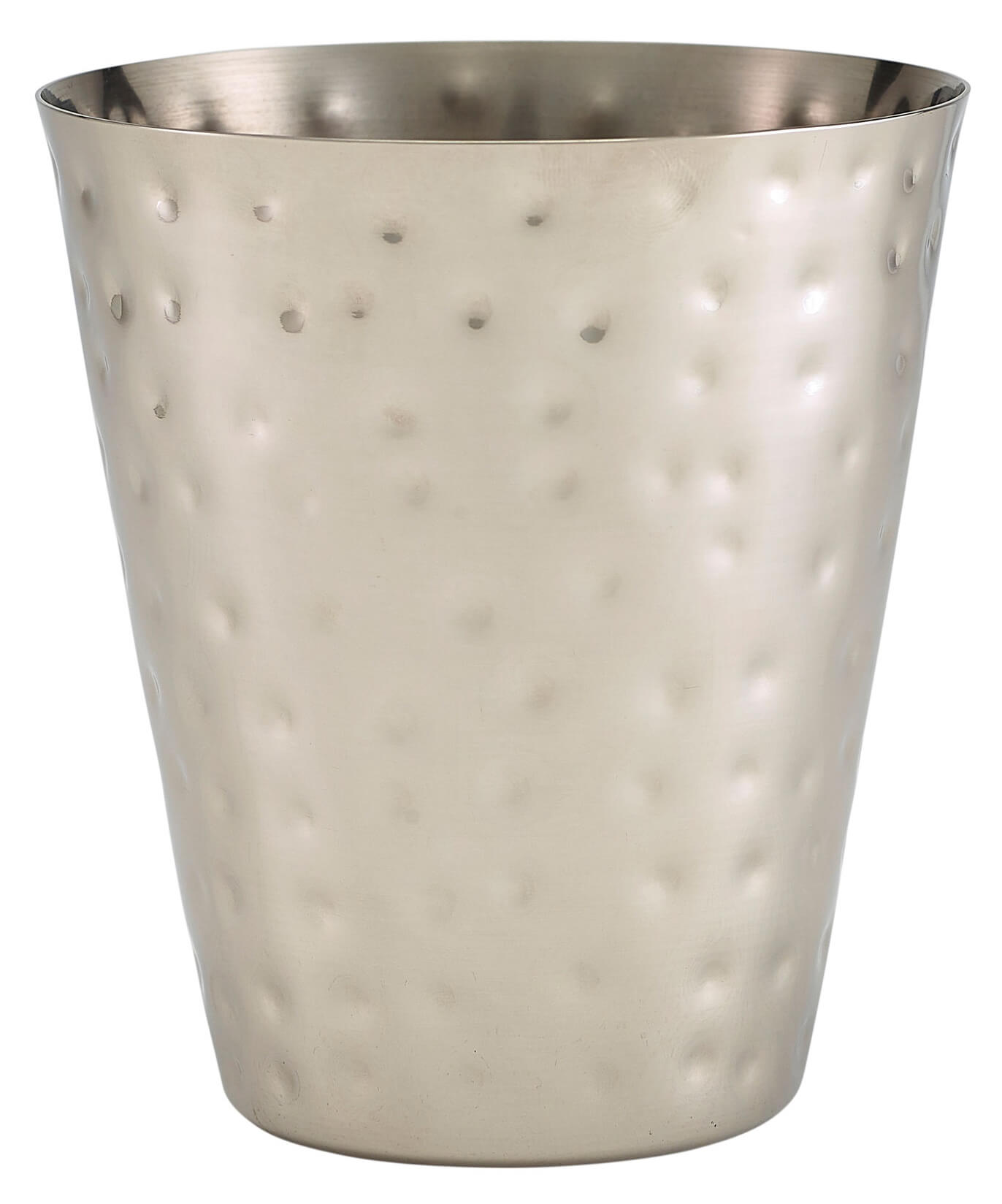 Stainless steel cup, hammered polished - 410ml