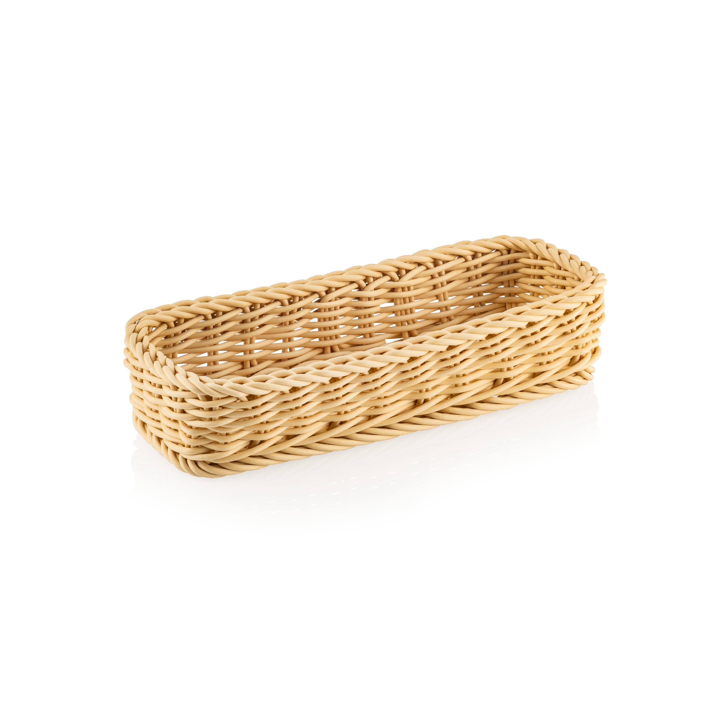 Cutlery basket, polypropylene, light beige, 27x10x5 cm