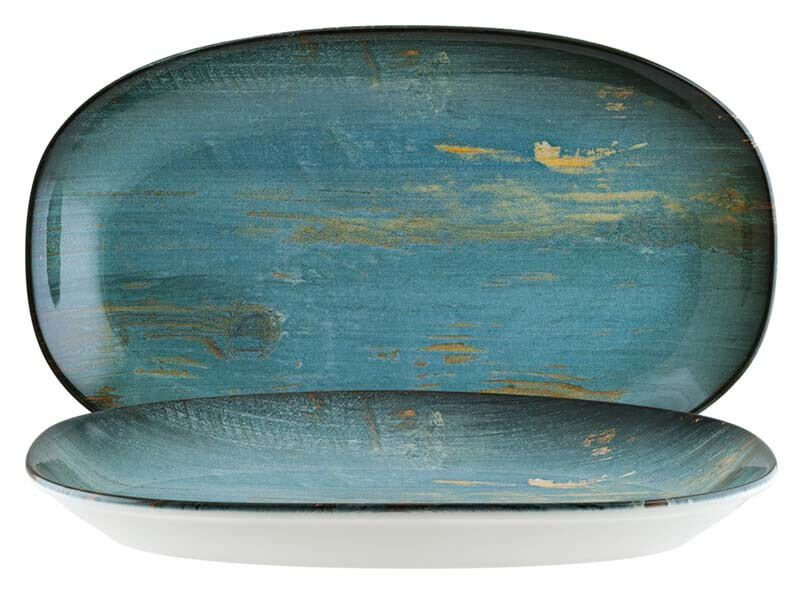 Bonna Madera Mint Gourmet Oval plate 19x11cm blue - 12 pcs. Bonna Madera Mint Gourmet Oval plate 19x11cm blue - 12 pcs.