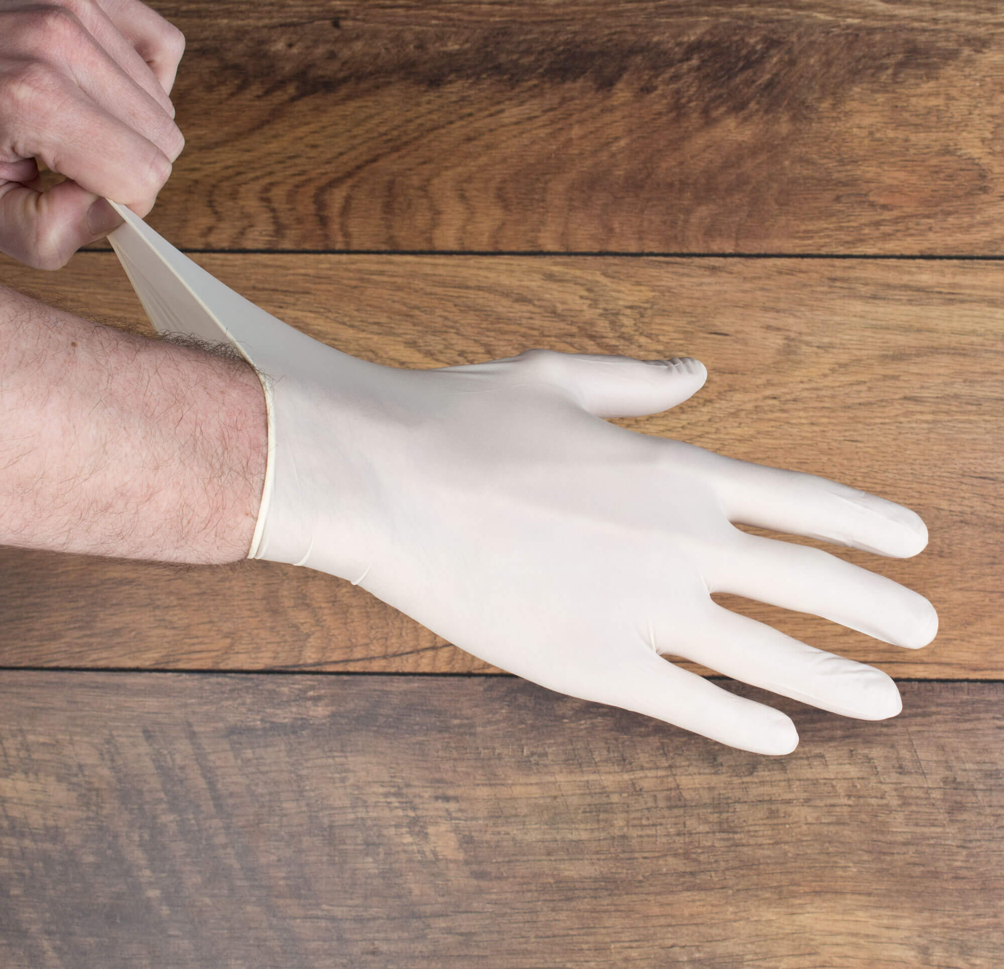 Latex gloves white, powder-free - M (100 pcs.)