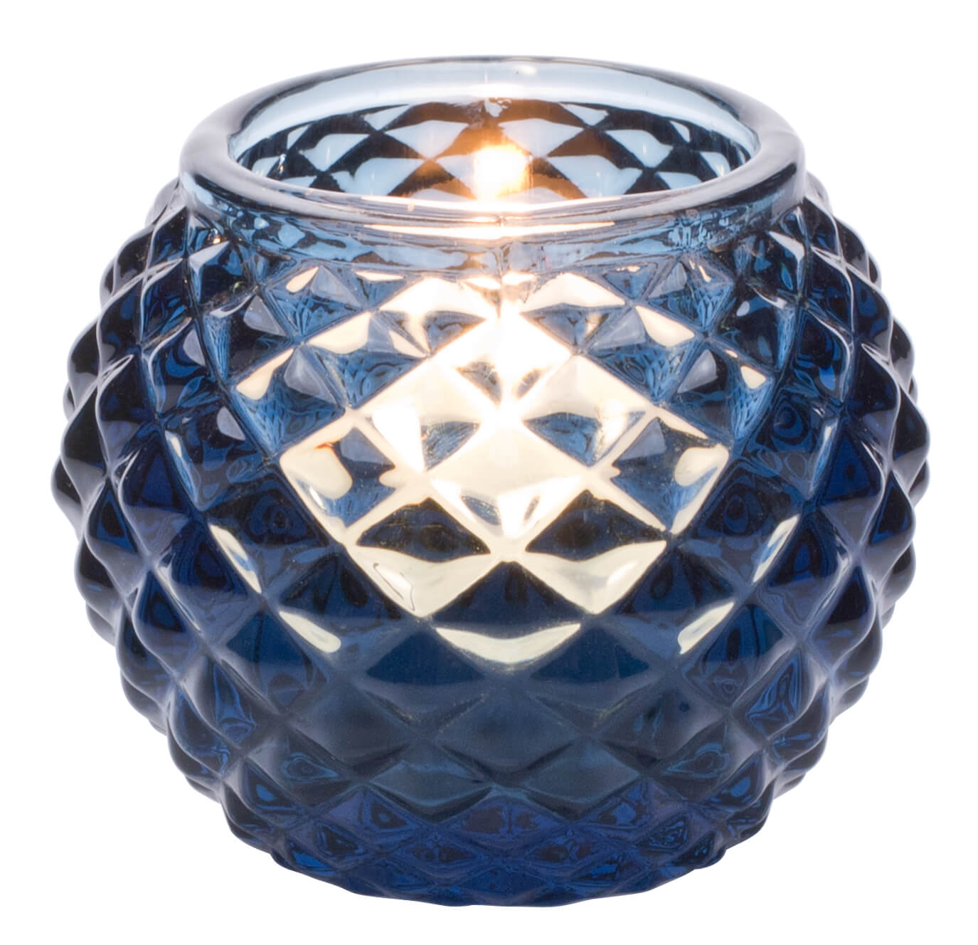 Tealight holder, round - blue