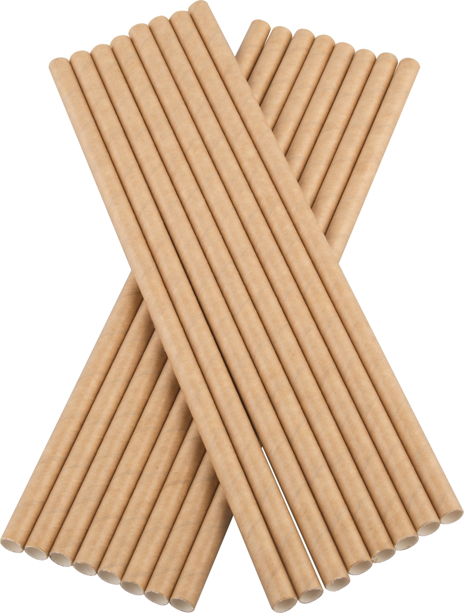Drinking straws, paper (8x230mm), Prime Bar - beige
