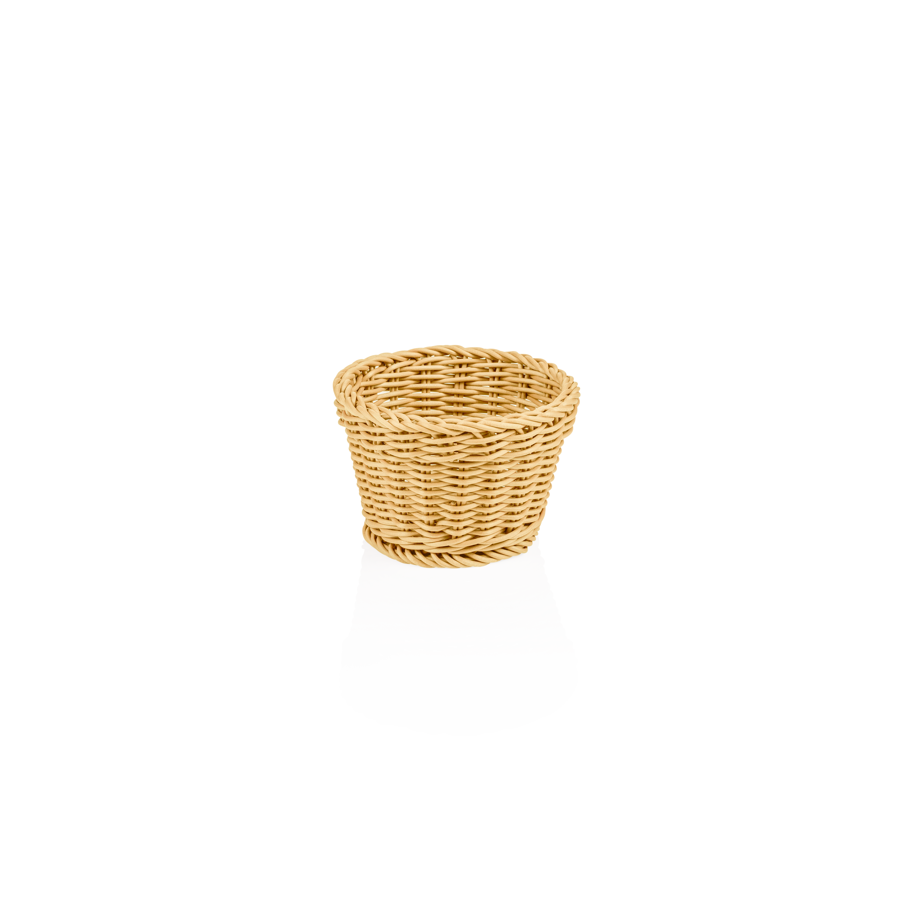 Round basket, polypropylene, light beige - 13x10cm Round basket, polypropylene, light beige - 13x10cm