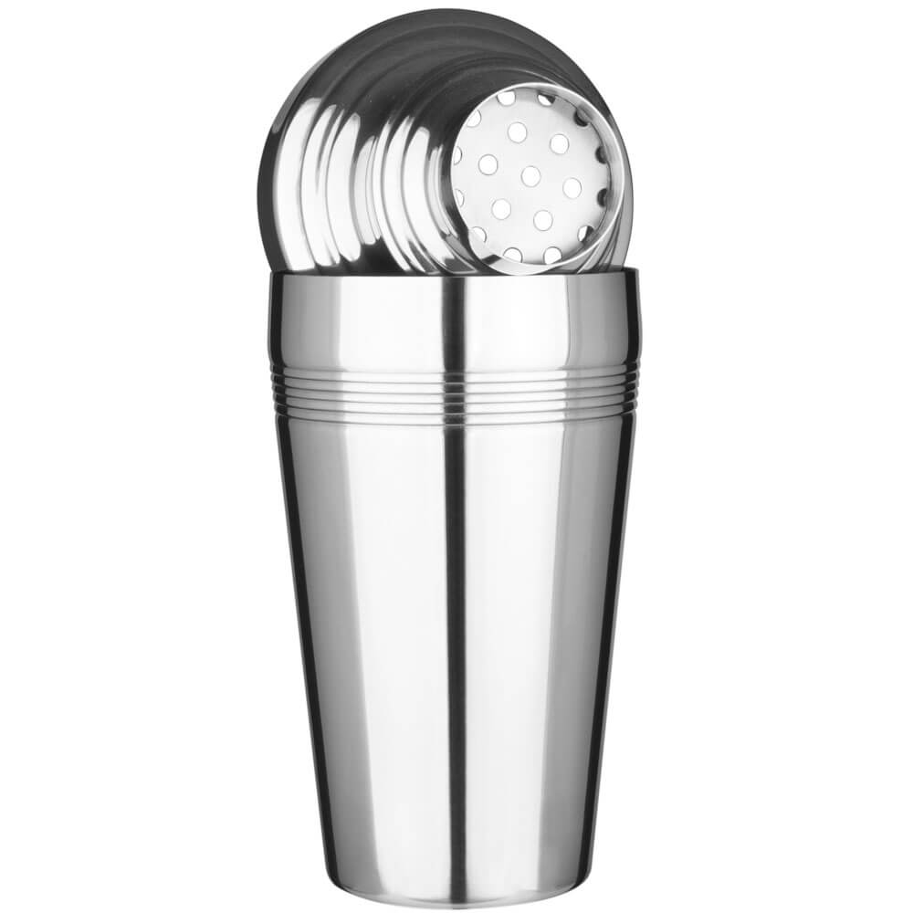 Cocktail shaker Coley without foot, stainless steel, tripartite, polished - 500ml